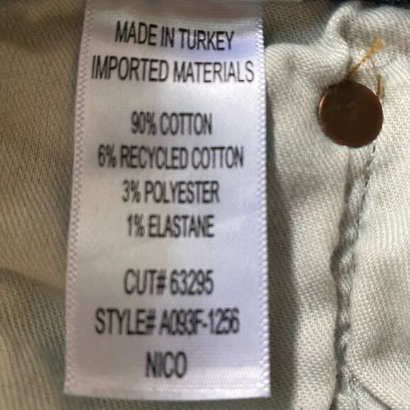 AGOLDE $218 Nico High Rise Slim Crop Button Fly Jean Dark Wash 27 EUC - Picture 13 of 15